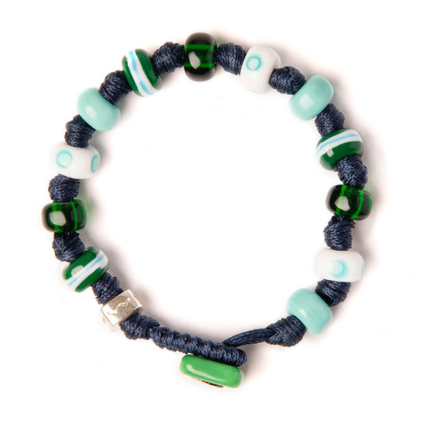 bracciale verde bianco nero aua